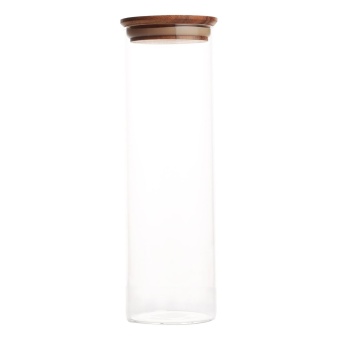 Chabatree Boro cylinder jar ขวดโหลแก้ว ฝาไม้ ขนาด 1600cc