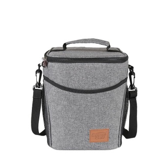 Doliform Waterproof Insulated Cooler Lunch Tote Bags with Detachable Shoulder 9L（Heather Grey）