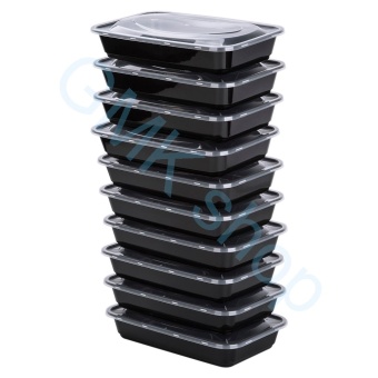 GAKTAI 10pcs/Set Lunch Box Food Storage Container Lunch Tray / Meal Prep Portion Control Bento Box, Microwave &amp; Dishwasher Safe, 28 ounce - Intl