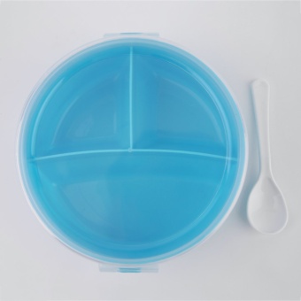 Allwin 3+2 Microwave Food Lunch Box Food Container Kitchen Cooking Tools Blue - intl