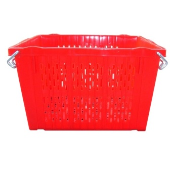 3S ลังพลาสติก หูเหล็กใหญ่ บรรจุ 50kg. รุ่น439 (สีแดง)