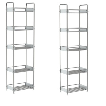 Gotetsu ชั้นวางของ สแตนเลสแท้ 5 ชั้น รุ่น BS-05W 2 ชิ้น