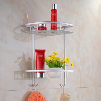 Anny's Wall Mount Corner Shelf ชั้นห้องน้ำ ชั้นวางของอลูมิเนียม2ชั้น เข้ามุม