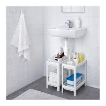 ชั้นวางของอเนกประสงค์ 2ชั้น สีขาว HomeSmile