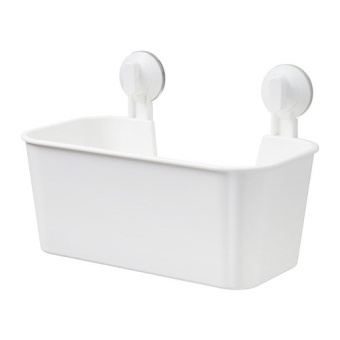 PR Furniture ตะกร้าแบบดูดติดผนัง (สีขาว)