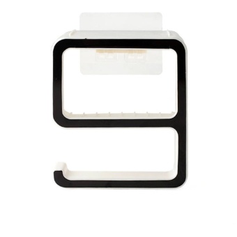 2pcs Digital Creativity 9 free nail bathroom shelving(Black) - Intl