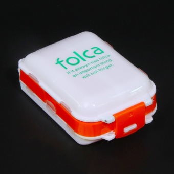 Moonar 8 Grids 3Part Portable Health Medicine Case Box Medical Pill Holder Box (Transparent Blue)