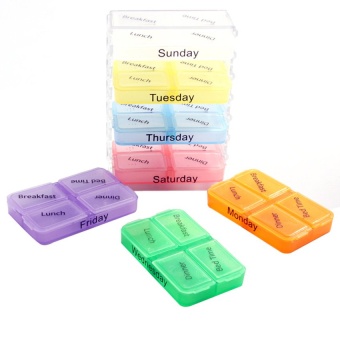 S &amp; F Medicine Weekly Storage Pill 7 Day Tablet Sorter Box Container Case Organizer