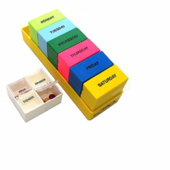 all U like กล่องเก็บยาแบบพกพา สำหรับ 1 สัปดาห์ Drug Storage Box