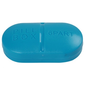 Yingwei Square Pill Box Mini Kit Box Blue - Intl