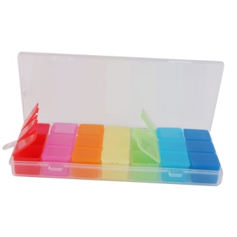7 Colors Pill Case Jewelry Medicine Storage Box Container Organizer Holder