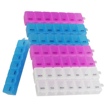 8Pcs 7 Day Pill Medicine Box Holder Storage Organizer Container Pill Cases(Intl)