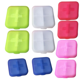 10Pcs Pill Storage Box Medicine Organizer Case(Color Random) - Intl