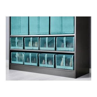 กล่องรองเท้า สีฟ้าอ่อน 4ชิ้น ขนาด22x34x16ซม. HappyHome