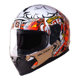 BILMOLA หมวกกันน็อก หมวกกันน็อค หมวกกันน๊อก หมวกกันน๊อค BILMOLA Defender สีส้ม (Big Bike and motorcycle Helmet)