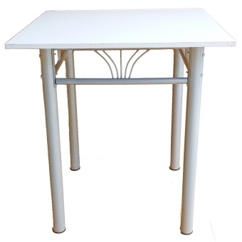 Inter Steel โต๊ะทานข้าว ท็อปสี่เหลี่ยม รุ่น IN T3030W ( ขาสีเทา/ท้อปสีขาว )