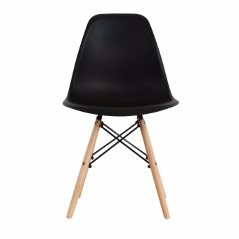 U-RO DÉCOR เก้าอี้รับประทานอาหาร รุ่น ACRON-K (แอครอน-เค) สีดำ/ขาไม้บีช
