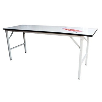 OK&amp;Mshop โต๊ะพับประชุม โต๊ะจัดเลี้ยง โต๊ะสัมนา รุ่น TF1WH+WH(60x150) ขาสีขาว+ท้อปสีขาว