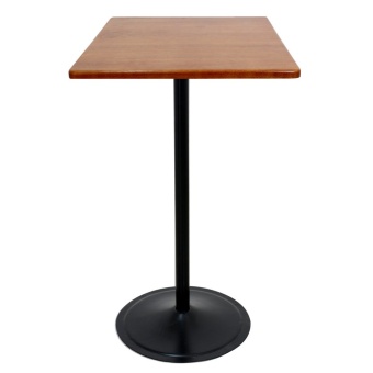 Inter Steel โต๊ะบาร์ T2OS ขาสีดำ ท็อปสี่เหลี่ยม ไม้เชอร์รี่