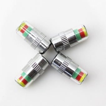 Car Auto Tire Pressure Monitor Valve Stem Cap Indicator Eye Alert 4 Pcs