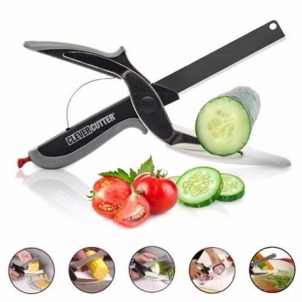 Clever Cutter มีดกรรไกรพร้อมเขียง แบบ 2 in 1(Black)