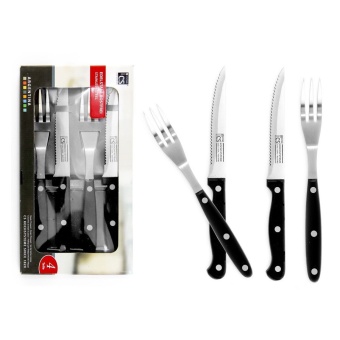 CS ชุดมีดสเต็ก + ส้อม 4 ชิ้น รุ่น ARGENTINA (Stainless)
