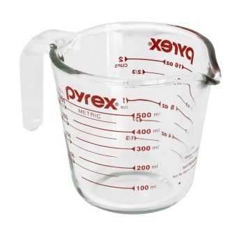 Pyrex Measuring Cup ถ้วยตวงแก้วขนาด 500 ml. รุ่น P-00-516N (สีแดง)