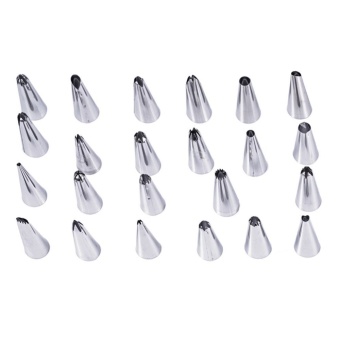 23pcs Stainless Steel Icing Piping Nozzles Pastry Tips Set For No Box