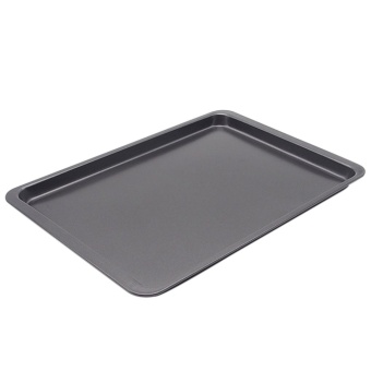360DSC 14.5-Inch Rectangle Carbon Steel Non-stick Baking Pan Cookies Plate Use in Oven - Black