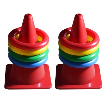 เกมส์โยนห่วง โยนห่วง ชุดกลาง Toss Game M สีแดง 2 ชุด