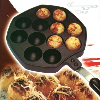 12 Holes Takoyaki Octopus Grill Tray Mold Pan