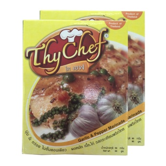 ThyChef ผงหมักเนื้อรสกระเทียมพริกไท 50กรัม (แพค2กล่อง)