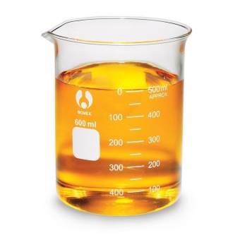 GLASSCO BEAKER บีกเกอร์ LOW FORM WITH GRADUATION AND SPOUT DIN 12331, ISO 3819 size 600ml(600ml)