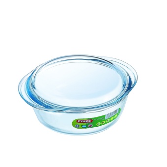 Pyrex Casseroles ชามแก้วพร้อมฝา ขนาด 1 L รุ่น P-00-207A (สีขาวใส)
