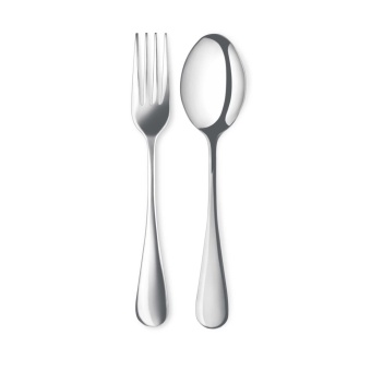 Jaguar ช้อนส้อมหนาสแตนเลส ลายวิคตอเรีย จากัวร์ - Silver (12 คู่)