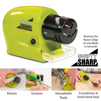 Spint SWIFTY SHARP ที่ลับมีดไฟฟ้า เอนกประสงค์ (สีเขียว) สำหรับลับมีด ลับของมีคม ลับกรรไกร ลับไขควง