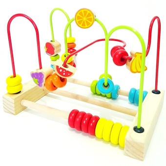 Todds & Kids Toys ขดลวดลูกปัดไม้ผลไม้