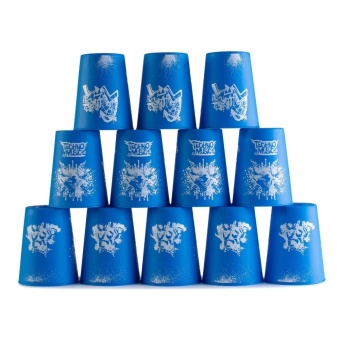 แก้วสแต็ค YJ Set 12Pcs Speed Stacks Cups Indoor Sports Stacking Rapid Fast For Family Game (Blue)
