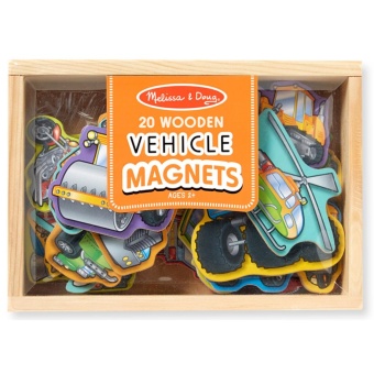 Melissa &amp; Doug Wooden Vehicle Magnets(Multicolor)
