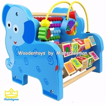 Mistertoyman ชุดลูกคิดและขดลวดรูปช้าง(...20x22.5x22)