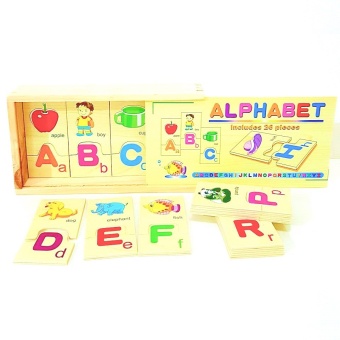 Todds &amp; Kids Toys ของเล่นเสริมพัฒนาการ ของเล่นไม้ เเผ่นไม้จับคู่ตัวอักษรเเละคำศัพท์