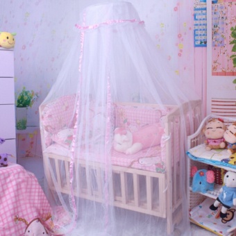 Summer Baby Infant Mosquito Net Toddler Bed Crib Canopy Netting White Babe Dome - Intl