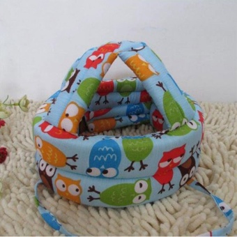 Baby walk Toddler Infants No Bumps Safety Warm Cap/Hat protect Baby head Helmet Head Guard Owl（blue） - Intl