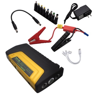 High Quality Multi-Function Car Jump Starter Gasoline/Diesel Portable Battery Jump Start Power Pack Charger แบตสำรองสำหรับสตาร์ทรถยนต์(สีเหลือง)