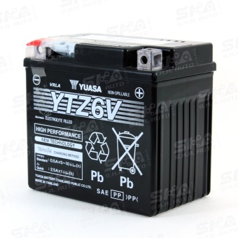 Yuasa แบตเตอรี่แห้ง สำหรับ มอเตอร์ไซค์ ขนาด 6 แอมป์ รุ่น YTZ6V 12V/6AH