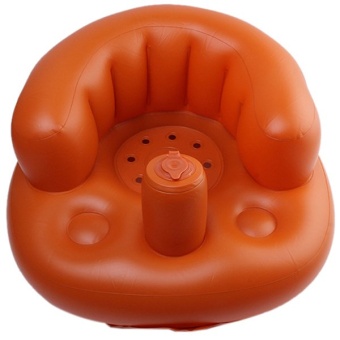 Lalang Baby Inflatable Sofa Thickened Chair Portable Security Bath Seat (Champagne)