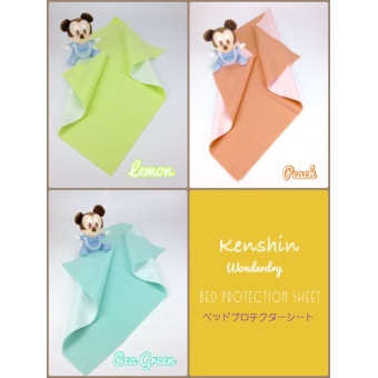 Kenshin Wonderdry ผ้าปูรองที่นอนกันน้ำ ผ้ารองกันปัสสาวะ100% Size S - Peach