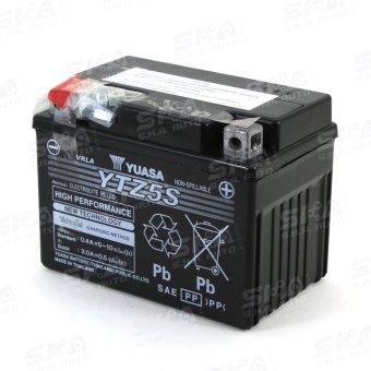 Yuasa แบตเตอรี่แห้ง สำหรับ มอเตอร์ไซค์ ขนาด 5 แอมป์ รุ่น YTZ5S 12V/5AH