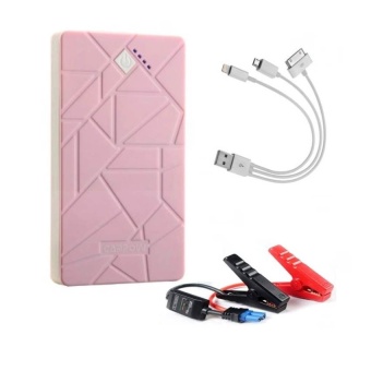 Car Jump Starter Power Bank CARPOW K30 ไฟฉายในตัว (สีชมพู)