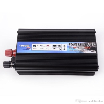DC 12V Voltage to AC 220V Power Inverter Adapter Converter 1000w - Black